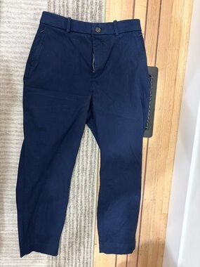 SPANX Women's Navy Cropped Ankle Pants